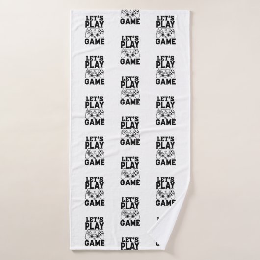 Gamer Gift - Let's Play the Game Badhanddoek (Badhanddoek)