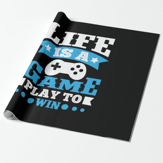 Gamer Gift Life is een spel Cadeaupapier (Uitgerold)