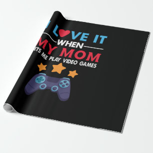 Gamer Gift My Ma laat me videospel spelen Cadeaupapier