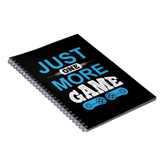 Gamer Gift nog maar één spelletje Notitieboek (Rechterzijde)