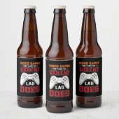 Gamer Gift Video Games Lag doet het Bier Etiket (Flessen)