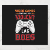 Gamer Gift Video Games Lag doet het Bier Etiket (Enkel label)