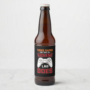 Gamer Gift Video Games Lag doet het Bier Etiket