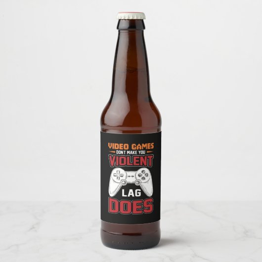 Gamer Gift Video Games Lag doet het Bier Etiket (Voorkant)