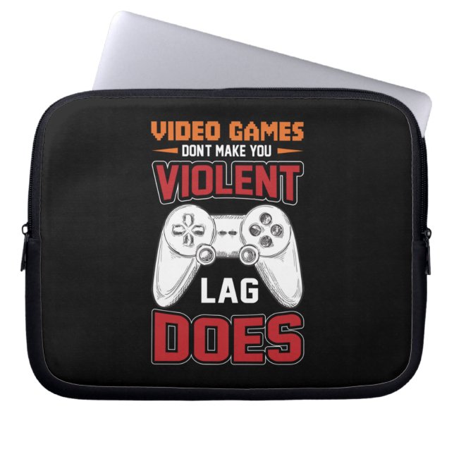 Gamer Gift Video Games Lag doet het Laptop Sleeve (Voorkant)