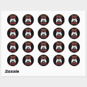 Gamer Gift Video Games Lag doet het Ronde Sticker (Vel)