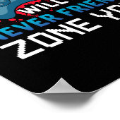 Gamer Gift Video Games zullen je nooit bevrijden Poster (Hoek)