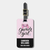 Gamer Girl Bagagelabel (Voorkant verticaal)