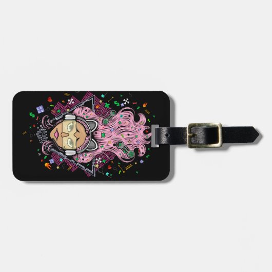 Gamer Girl Bagagelabel (Voorkant horizontaal)