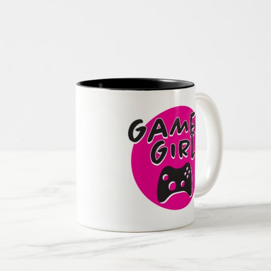 Gamer Girl Black 11 oz Two-Tone Mok (Voorkant rechts)