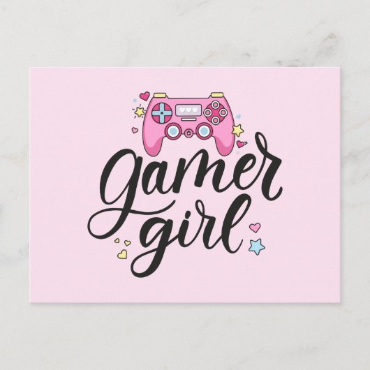 Gamer Girl Briefkaart (Voorkant)