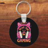 Gamer Girl Can't Hear You I'm Gaming Schattigee vi Sleutelhanger (Voorkant)