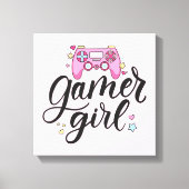 Gamer Girl Canvas Afdruk (Voorkant)