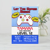 Gamer Girl Comic 12th Birthday Kaart (Staand voorkant)