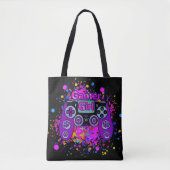 Gamer Girl Controller Paint Kleurrijk Plezier Tote Bag (Voorkant)