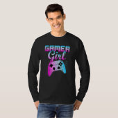 Gamer Girl Cool Video Game Controller Retro T-shirt (Voorkant volledig)