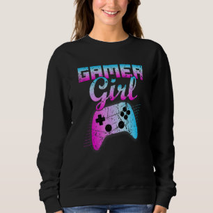 Gamer Girl Cool Video Game Controller Retro Trui