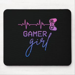 Gamer Girl Cute Heartbeat Gamer voor meisjes Video Muismat