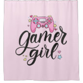 Gamer Girl Douchegordijn (Voorkant)