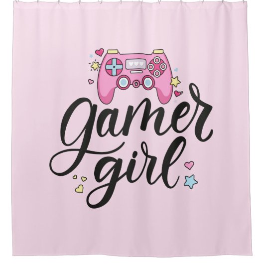 Gamer Girl Douchegordijn (Voorkant)