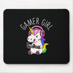 Gamer Girl Eenhoorn Gaming Schattig Videospel Cade Muismat