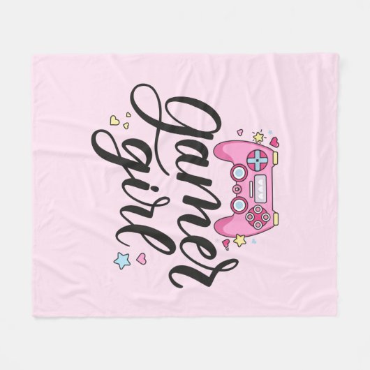 Gamer Girl Fleece Deken (Voorkant (Horizontaal))
