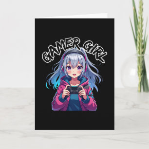 Gamer Girl Gamen Anime Lieve Videospel Vrouwen Mei Kaart