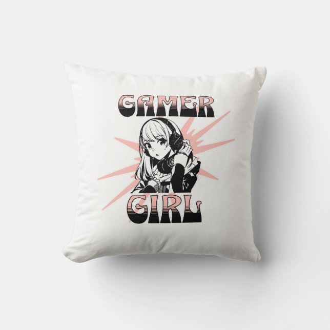 Gamer Girl | Gamen Kussen (Voorkant)