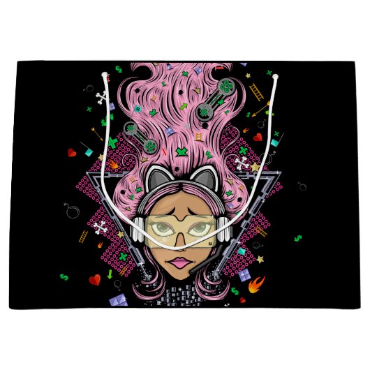 Gamer Girl Groot Cadeauzakje (Voorkant)