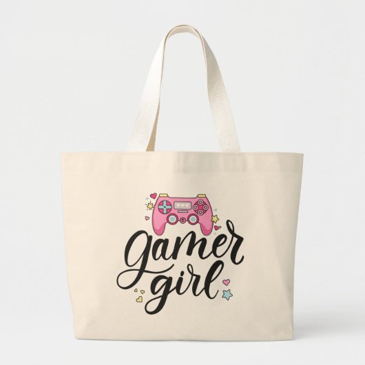 Gamer Girl Grote Tote Bag (Voorkant)