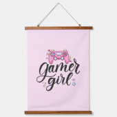 Gamer Girl Hangend Wandkleed (Voorkant)