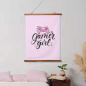 Gamer Girl Hangend Wandkleed (Slaapkamer)