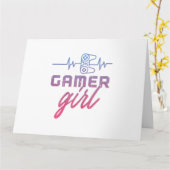Gamer Girl Heartbeat-game Kaart (Gele Bloem)