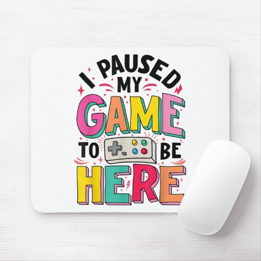 Gamer Girl Ik pauzeerde mijn spel om hier grappige Muismat (Met muis)