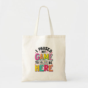 Gamer Girl Ik pauzeerde mijn spel om hier grappige Tote Bag