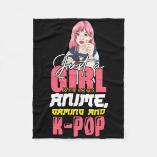 Gamer Girl is een meisje dat houdt van anime en ga Fleece Deken