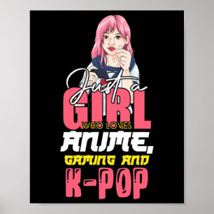 Gamer Girl is een meisje dat houdt van anime en ga Poster
