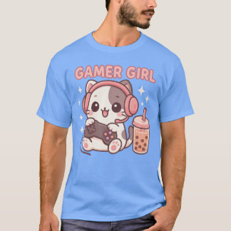 Gamer Girl Kat familie T-shirt