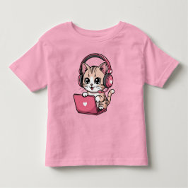 Gamer Girl Kat Gaming Schattig Kinder Shirts
