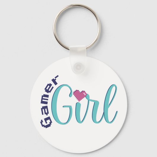 Gamer Girl Keychain - Perfect Gaming Gift (Voorkant)