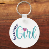 Gamer Girl Keychain - Perfect Gaming Gift (Voorkant)