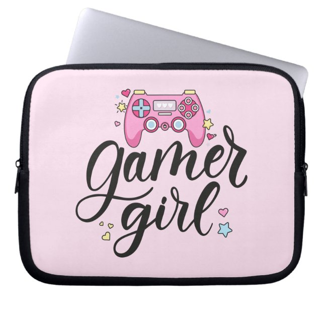 Gamer Girl Laptop Sleeve (Voorkant)