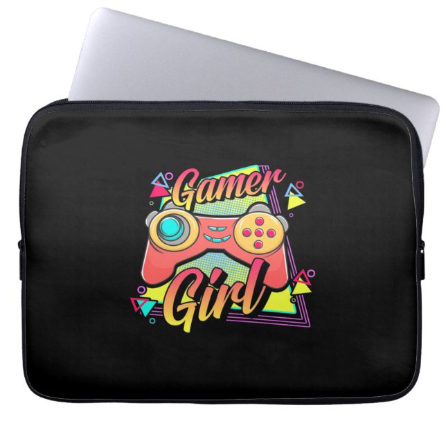 Gamer Girl Laptop Sleeve (Voorkant)
