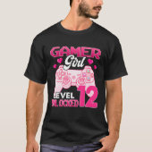 Gamer Girl Level 12 Unlocked Video Game 12e geboor T-shirt (Voorkant)