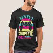 Gamer Girl Level 1 Complete Video Game 1st Birthda T-shirt (Voorkant)