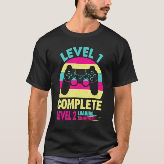 Gamer Girl Level 1 Complete Video Game 1st Birthda T-shirt (Voorkant)