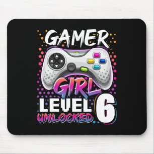 Gamer Girl Level 6 Unlocked Video Game 6th Birthda Muismat