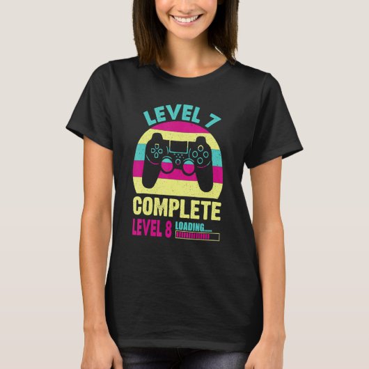 Gamer Girl Level 7 Complete 7 7e bruiloft T-shirt (Voorkant)
