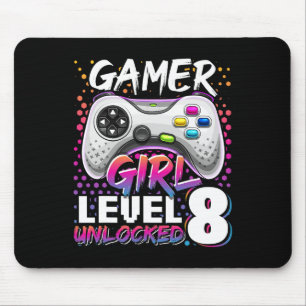 Gamer Girl Level 8 Unlocked Video Game 8th Birthda Muismat