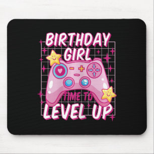 Gamer Girl Level ontgrendeld videogame verjaardags Muismat